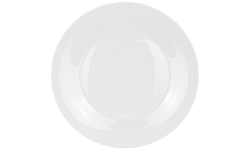 Image 15: Argon Tableware Set of 6 or 12 White Rimmed Plates