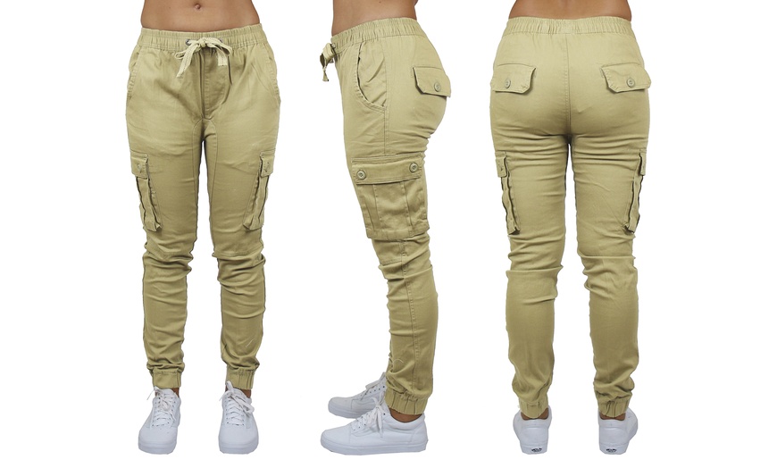 women's stretch twill cargo pants