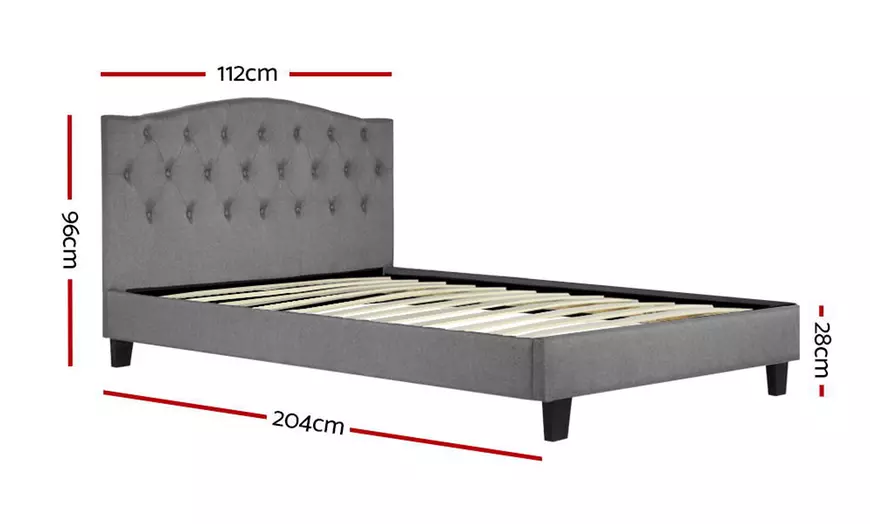Image 19: Contemporary Plush Bed Frame