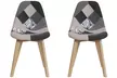 Chaise "Anastasia" moderne à motif patchwork, ergonomique et souple, livraison gratuite, marque Sampur - Image 7