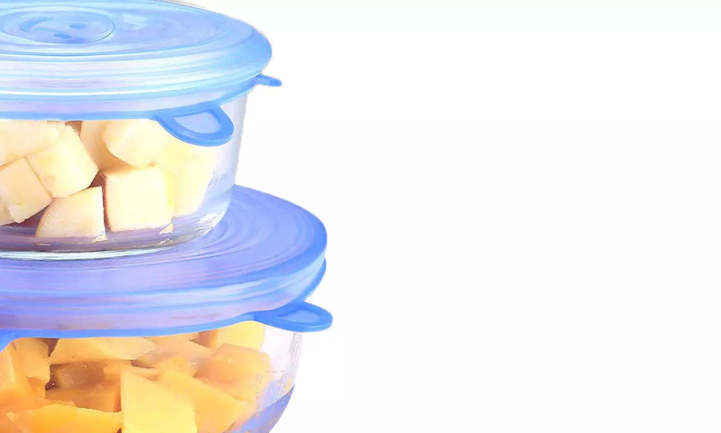 Stretchable Silicone Cover Lids (6-Piece) - Second Medium