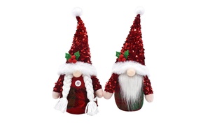 Christmas Sequin Gonk Gnome Home Decorative Figure