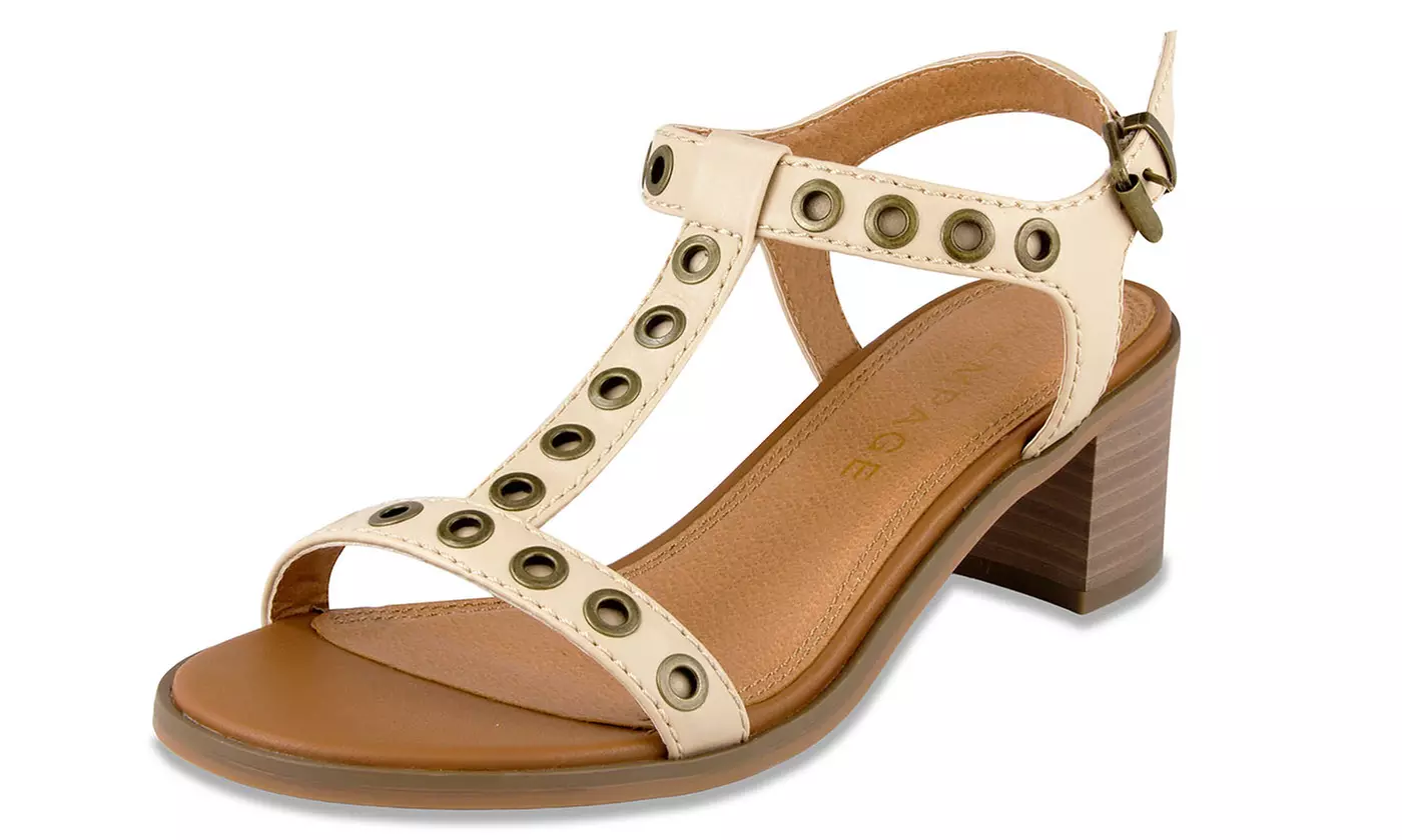 Rampage Women's Block-Heel Grommet Sandals (Size 8.5) - Primary Image