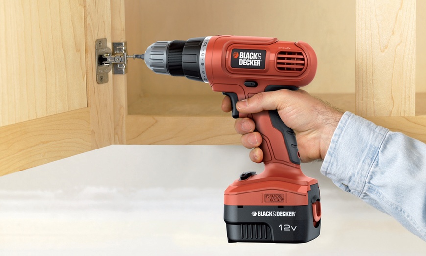 Image 1: Black and Decker Cordless Drill