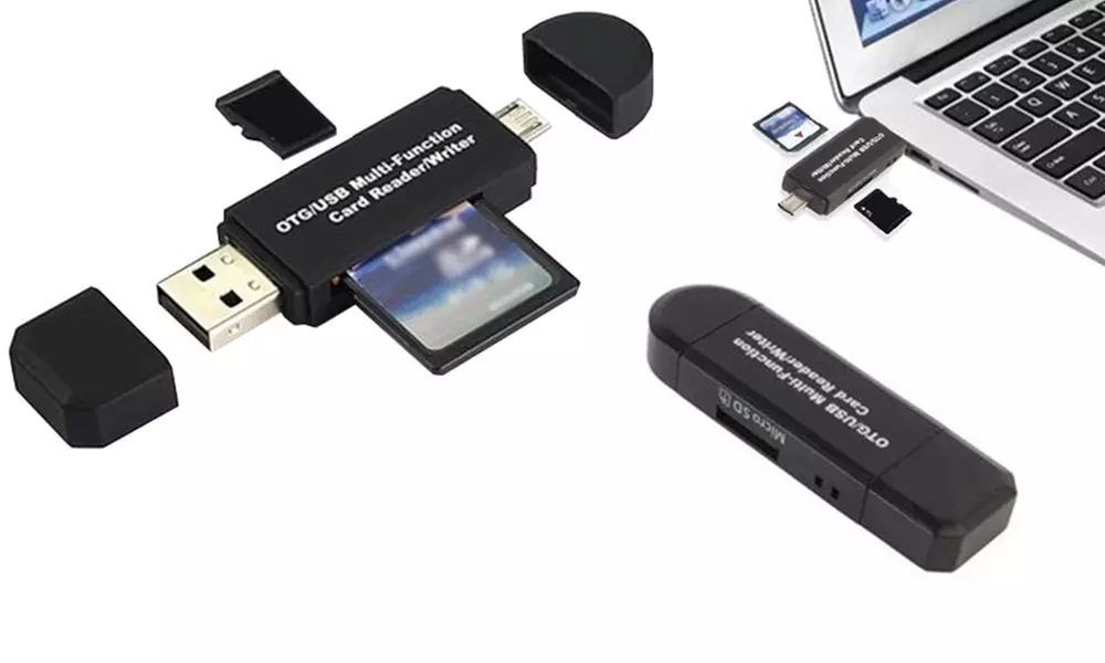 1x oder 2x 2-in-1 Kartenlesegerät mit USB und micro-USB Anschluss - Primary Image