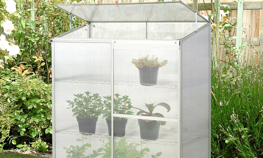 Image 20: Outsunny Polycarbonate Greenhouse