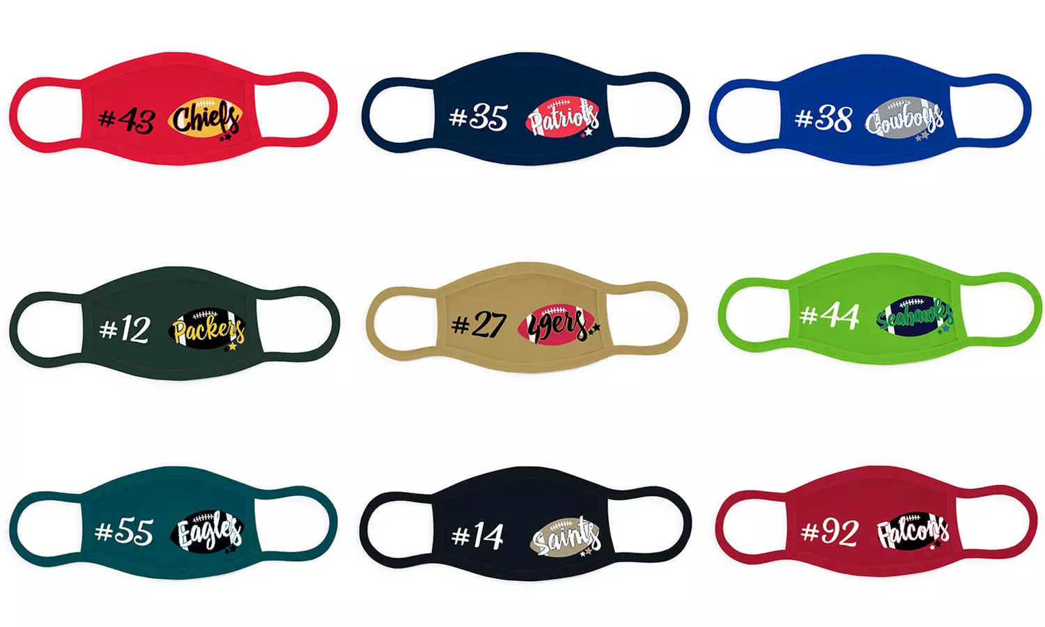 One, Two, Three, or Four Personalized Non-Medical Sports-Themed Face Masks from VioletFox (Up to 55% Off) - Primary Image