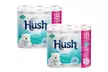 18, 36 or 72 Rolls of Hush Three-Ply White Toilet Tissue Paper - Second Medium