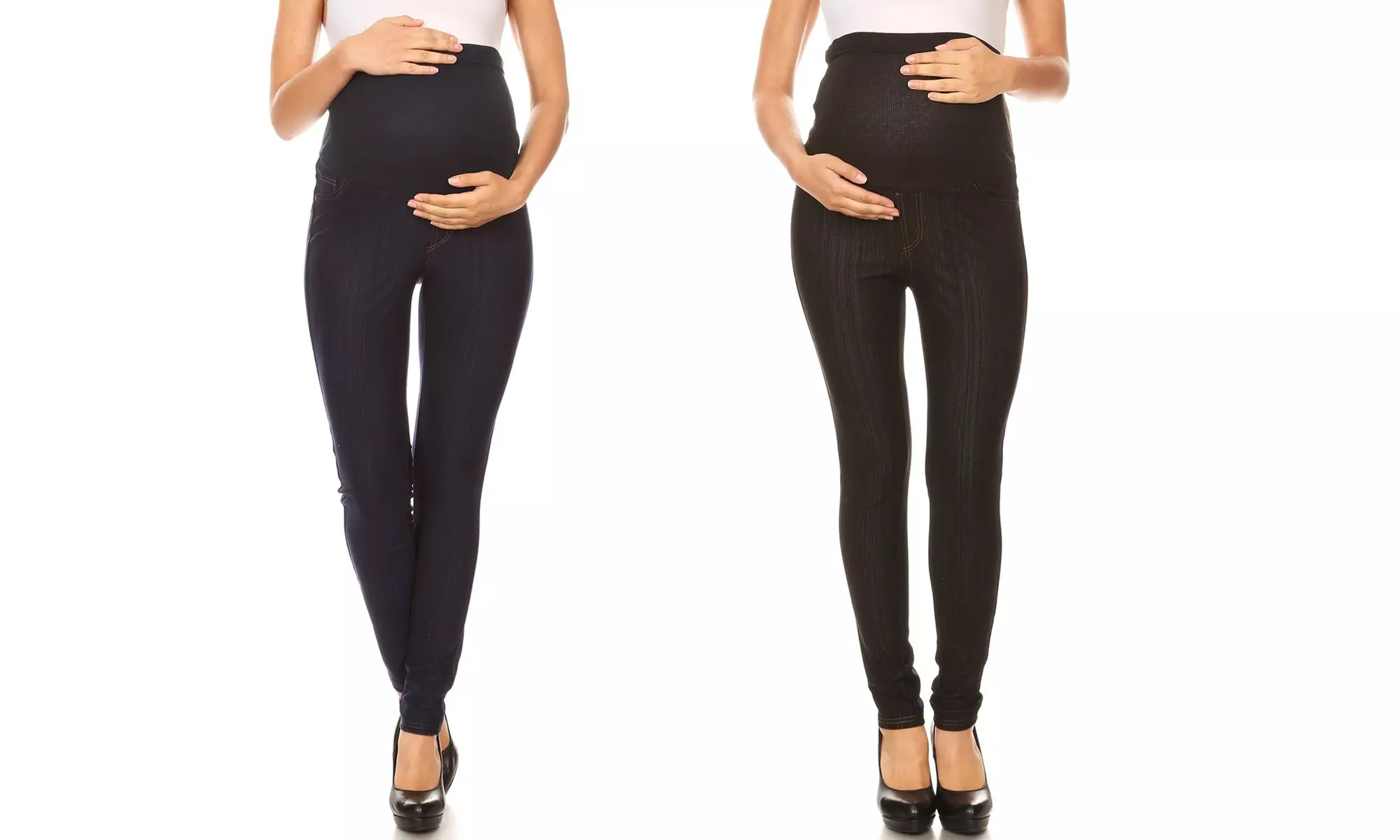 Women's JVINI Super Soft Stretchy Full Panel Maternity Jeggings. Plus Sizes Available - Primary Image
