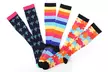 One, Two or Four Pairs of Unisex Fashion Bright Pattern Knee-High Compression Socks - Second Medium