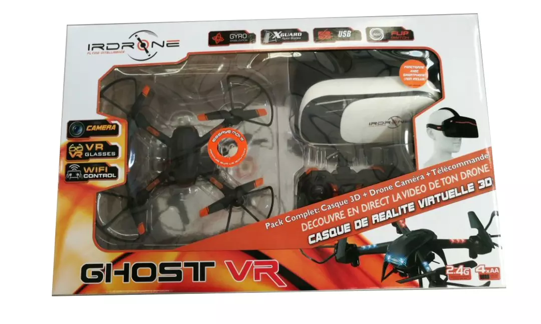 Drone caméra HD avec casque de Réalité Virtuelle. Livraison Offerte - Second Medium