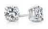 3/8 CTW Certified Solitaire Diamond Studs in 14K White Gold by Diamond Affection