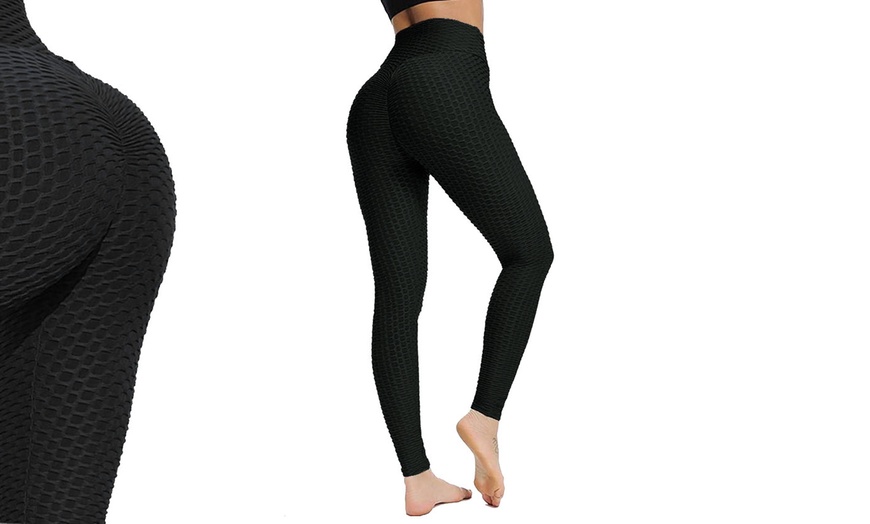 Image 3: Honeycomb Textured Leggings