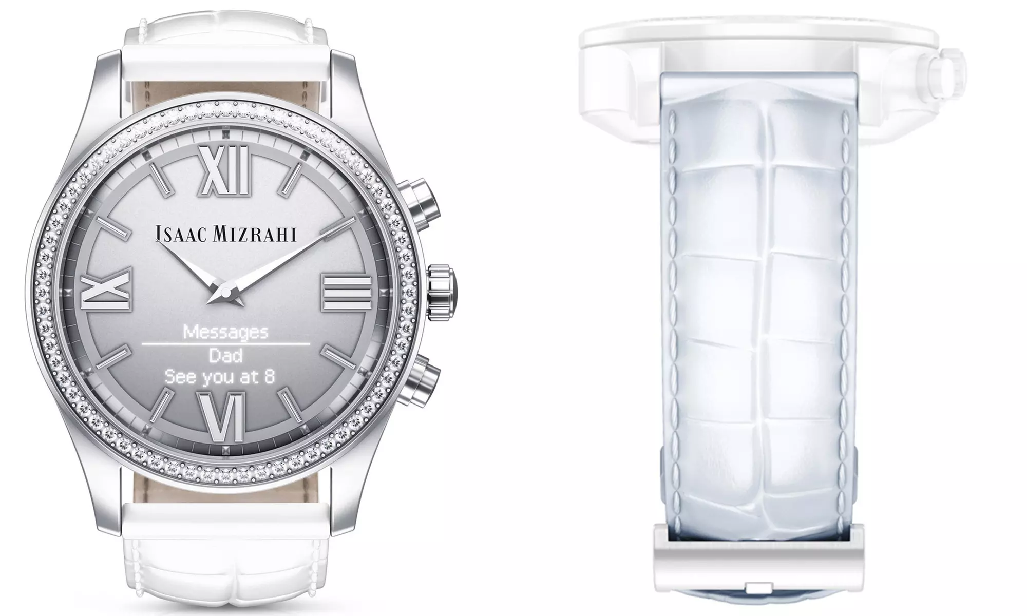 HP Isaac Mizrahi Smartwatch with Leather Band - Second Medium
