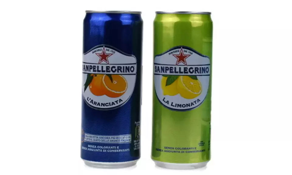 24 Cans of San Pellegrino Lemon or Orange Water 330ml - Primary Image