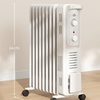 Image 3: HomCom Quiet Oil Filled Radiator; choose from 7, 9 or 11 Fin in White
