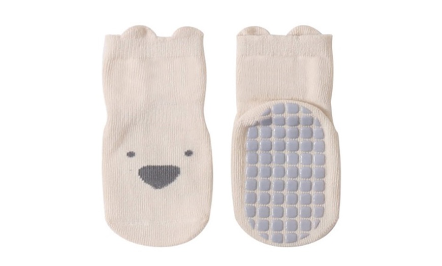 Image 4: Five-Pack of Baby Slipper Socks