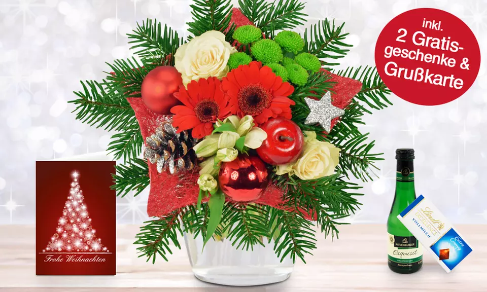 Weihnachtlicher Blumenstrauß
