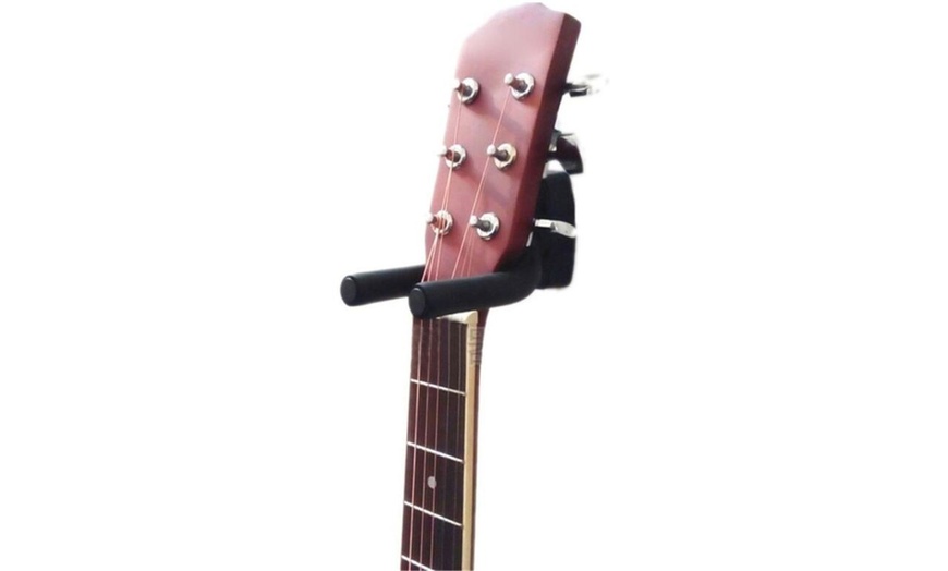 Image 3: One, Two or Four Wall-Mounted Guitar Hanging Brackets