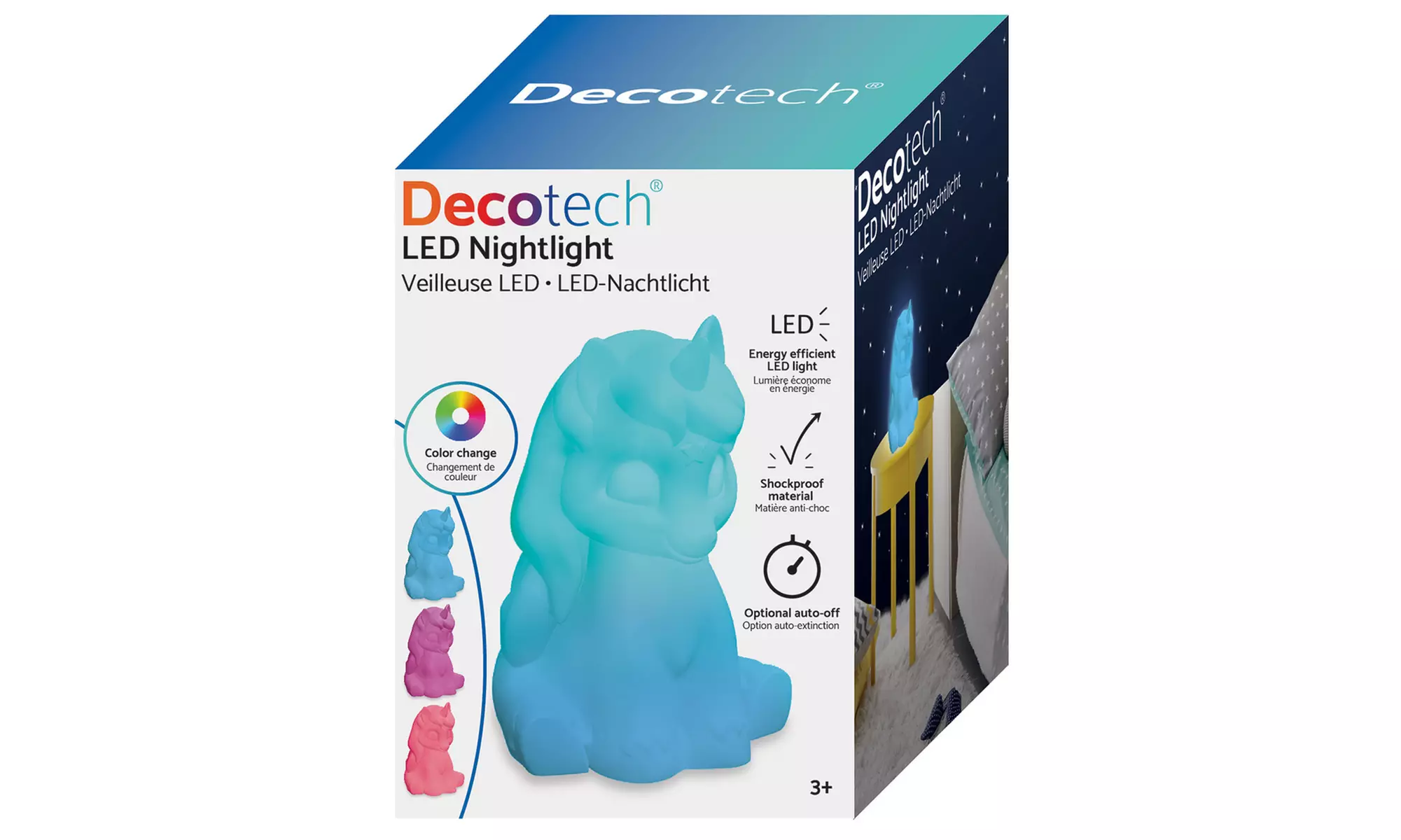 Veilleuse Lexibook LED Decotech, chiot ou licorne - Second Medium