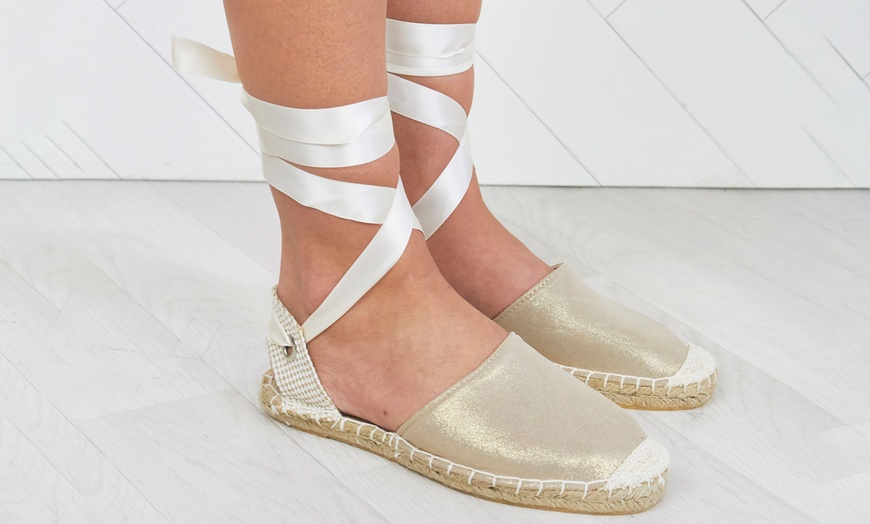 Image 6: Women's Ankle Tie-Up Espadrilles