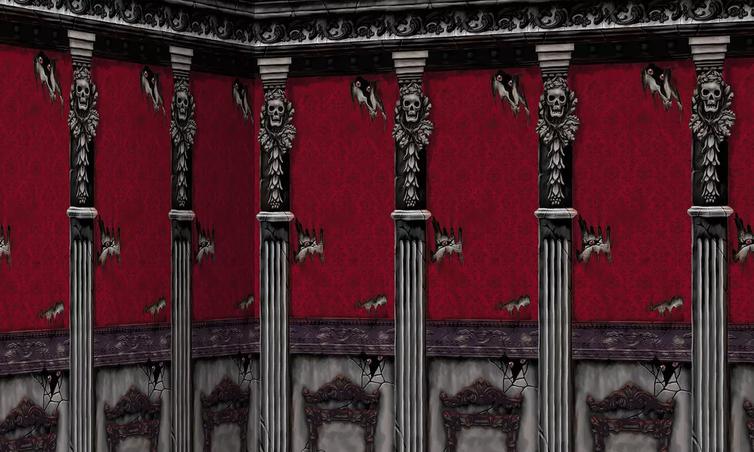 Halloween Gothic Mansion Scene Setter Room Roll (2-Pack) - Primary Image