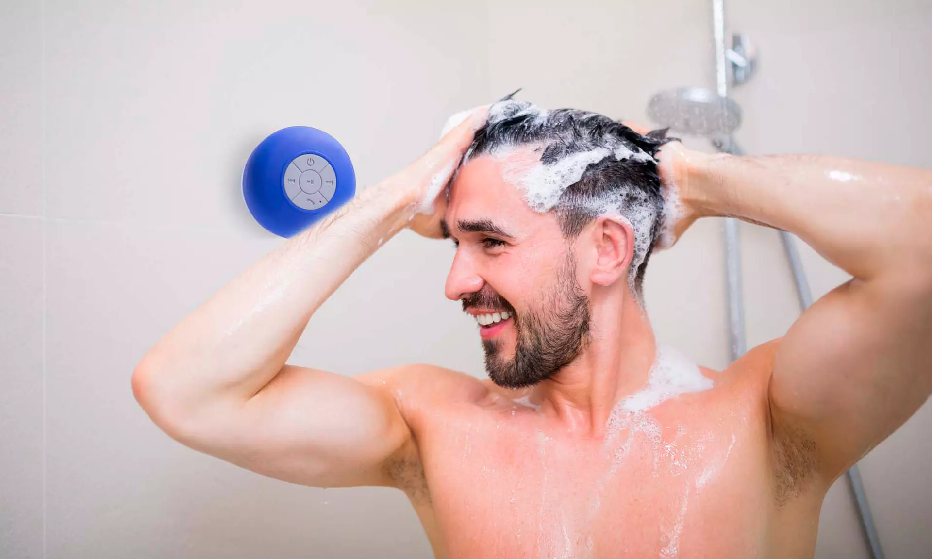Enceinte Bluetooth pour la douche avec fonction mains libres - Primary Image