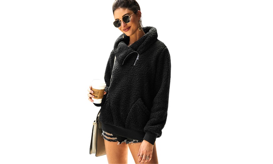 Image 3: Fleece Oversized Fluffy Jumper