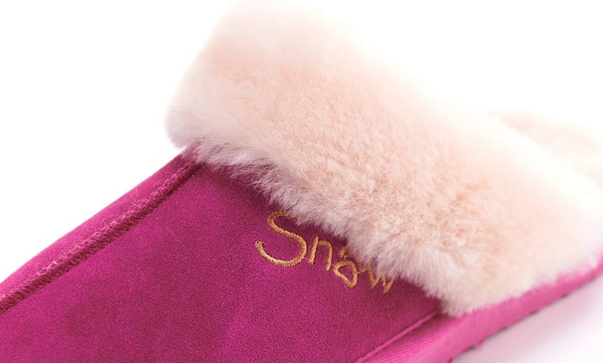 Image 33: Snow Paw Sheepskin Slippers