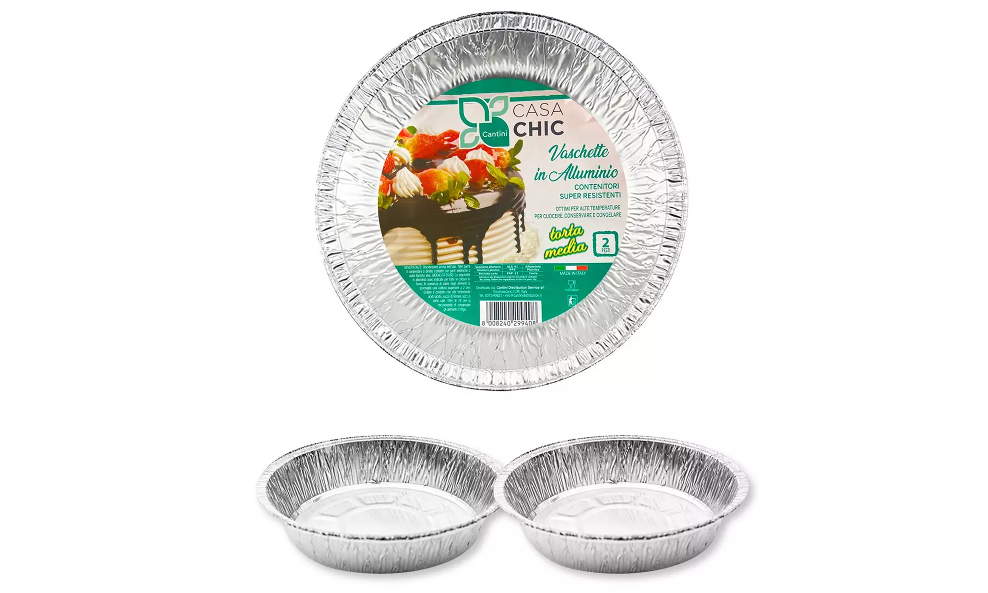 Fino a 192 contenitori in alluminio per alimenti