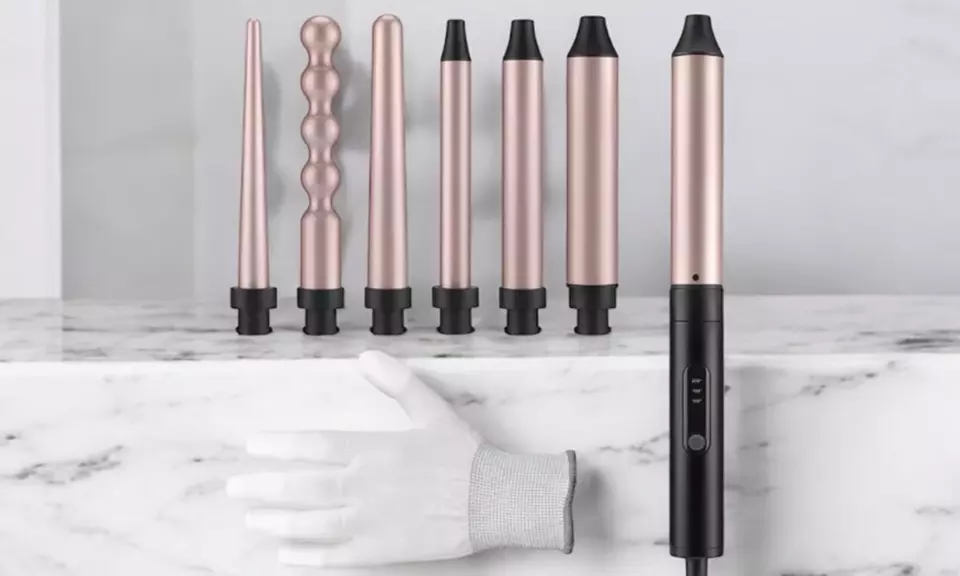 Fer à friser avec 6 embouts interchangeables - Primary Image