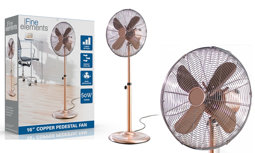 Image 1: Fine Elements 16" Pedestal Fan