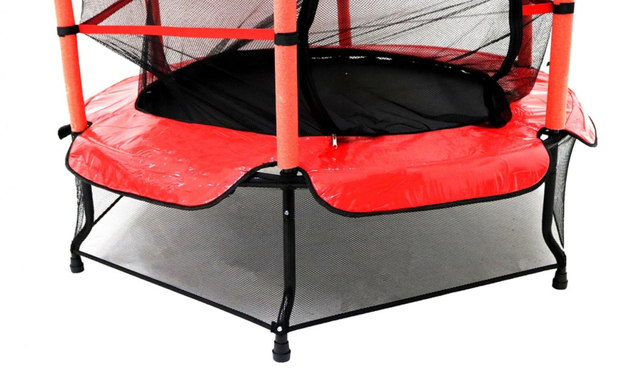 Image 4: Kids' Trampoline with Safety Net 