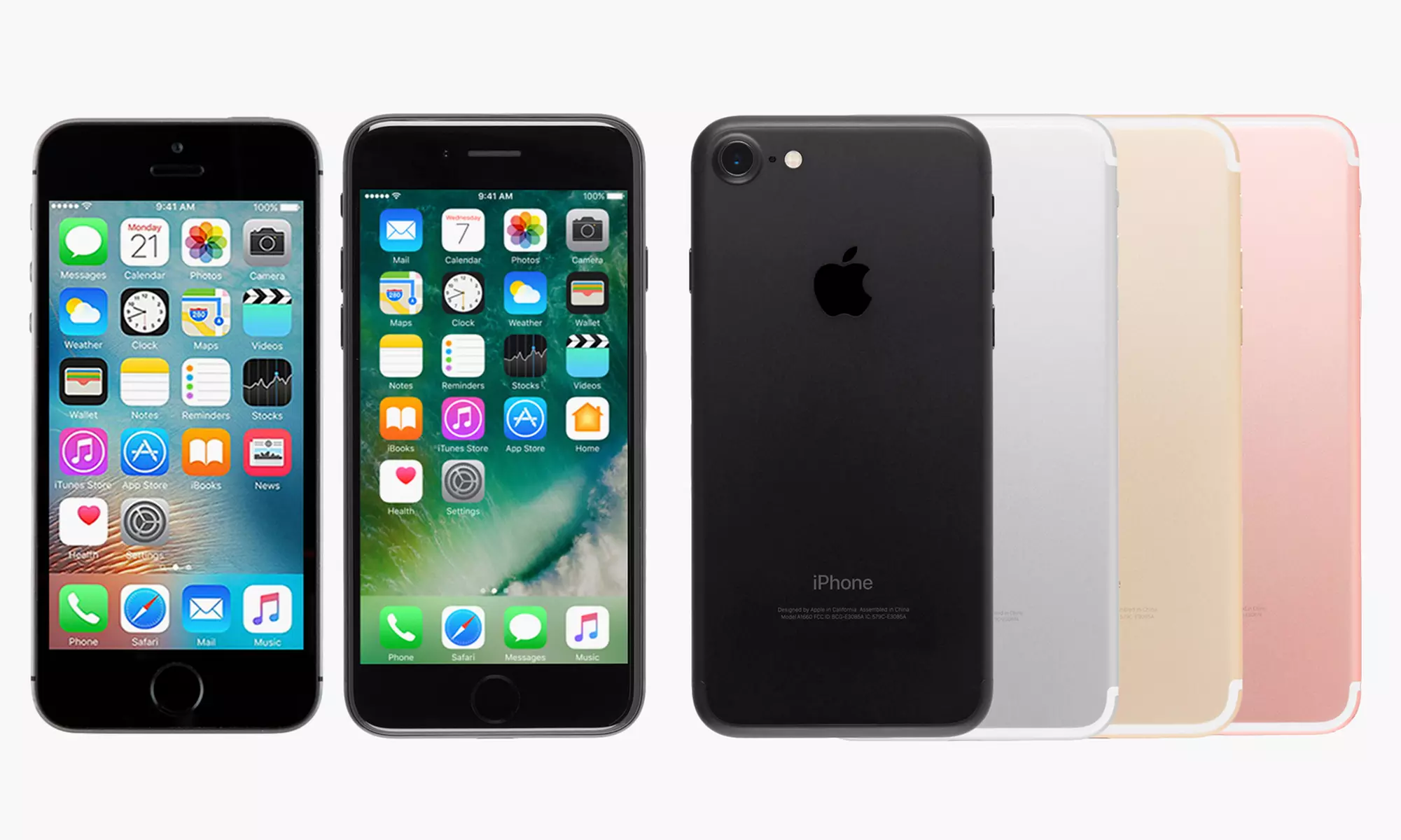 Apple iPhone 7/7 Plus/SE (GSM Unlocked) (Refurb. A-Grade) with MFi-Certified Lightning Cable and Generic Power Adapter - Primary Image