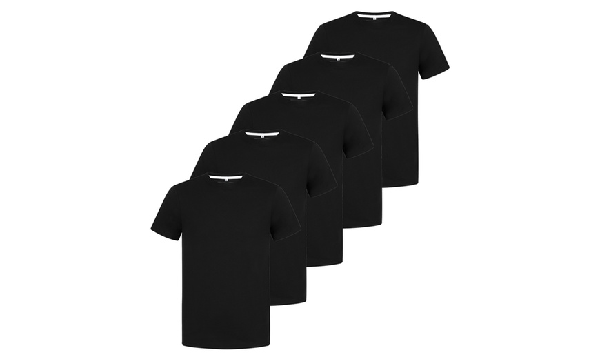 Image 6: 5er-Pack Herren einfarbige Rundhals-T-Shirts