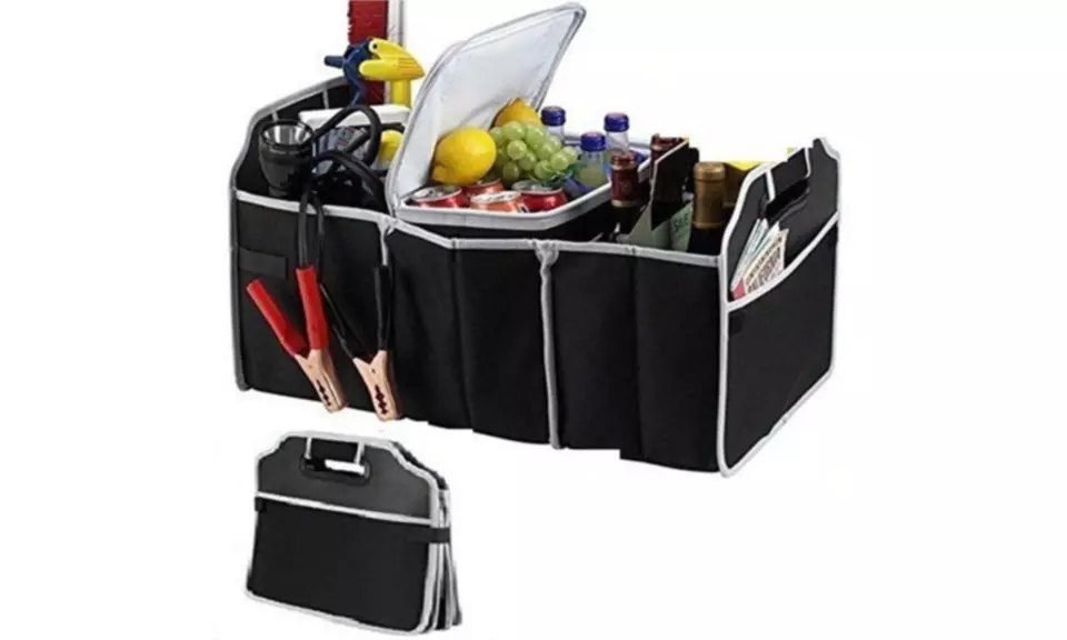 1 o 2 organiser con 3 scomparti per il bagagliaio dell'auto - Primary Image