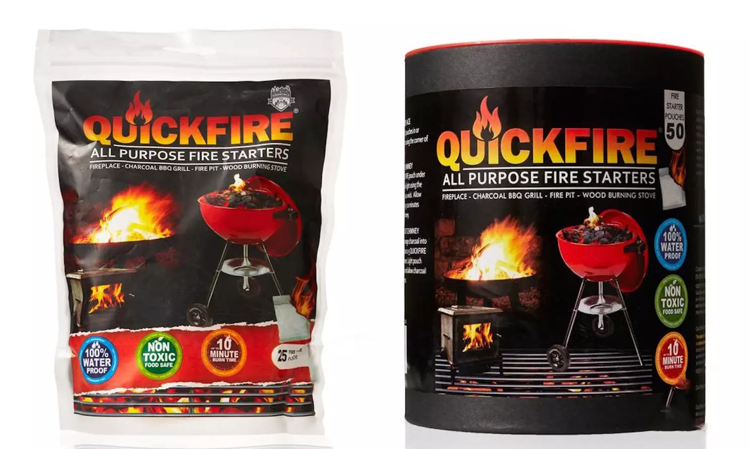 QuickFire All-Purpose Non-Toxic Waterproof Fire Starter (25- or 50-Piece) - Primary Image