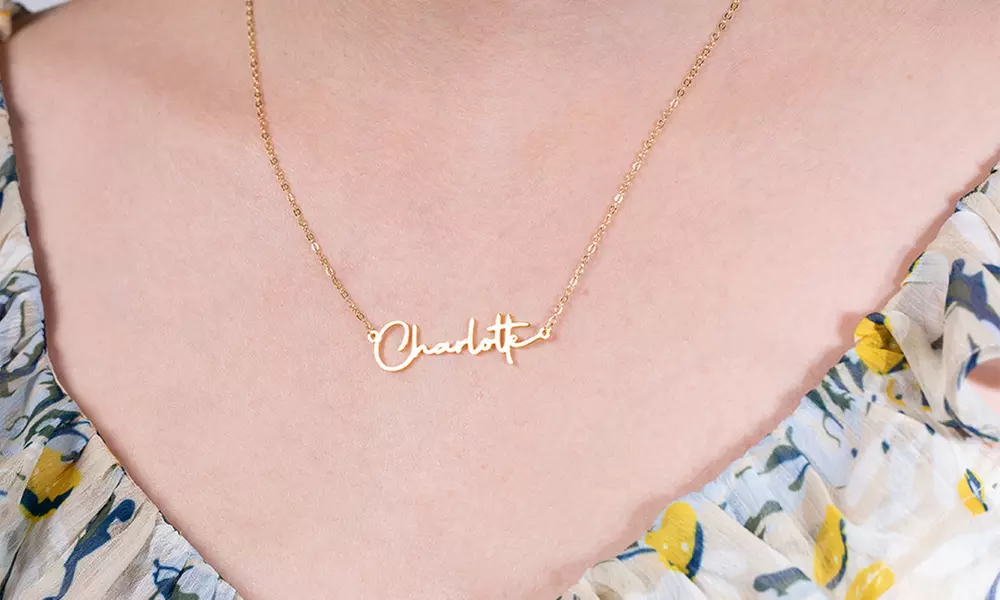 Personalize Your Style with a Custom Name Necklace - 1 or 2 Pieces