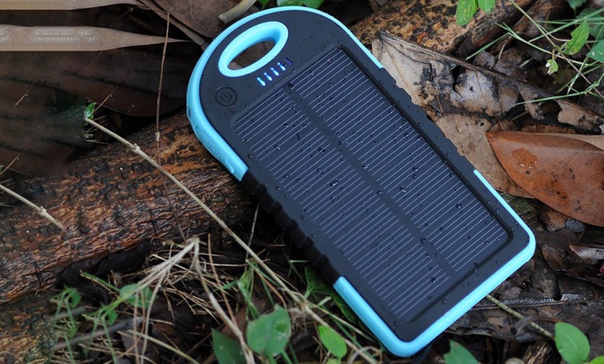 Image 1: Solar-Powered 5000mAh Powerbank