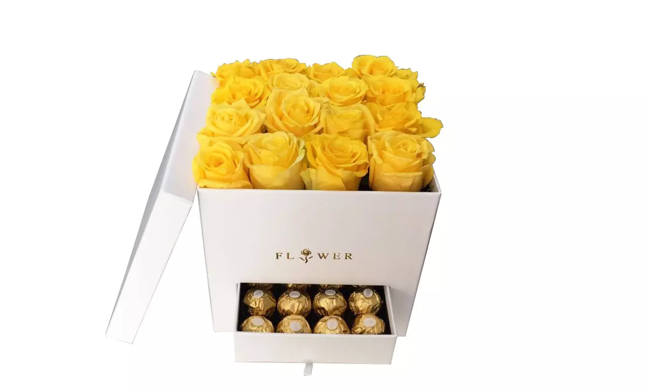 Roses with Ferrero Chocolates