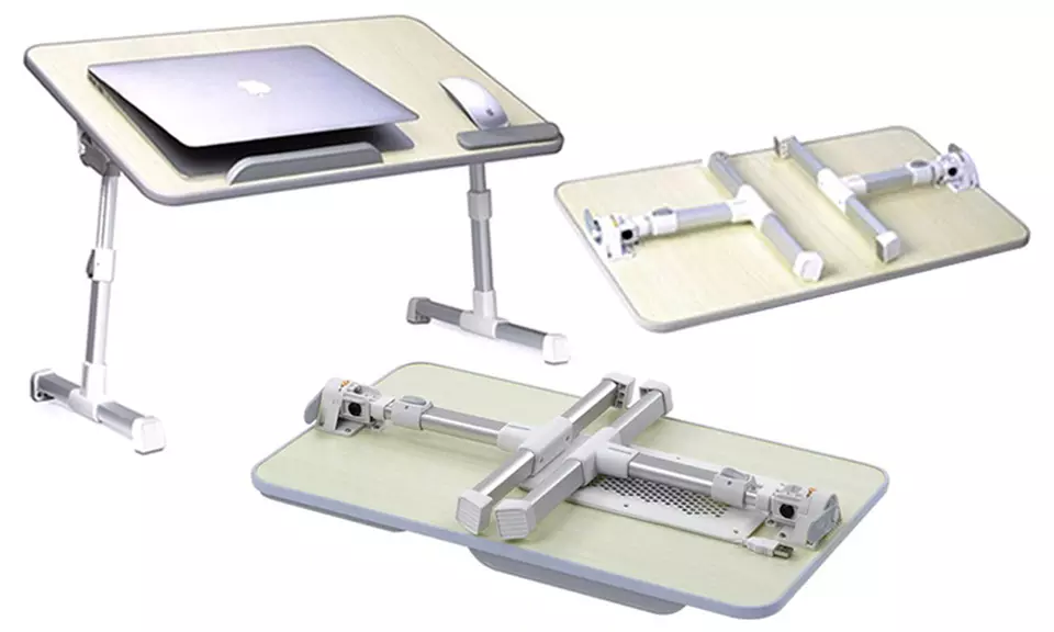 Adjustable 4-Way Laptop Table, Bed Table, and Snacking TV Tray - Primary Image