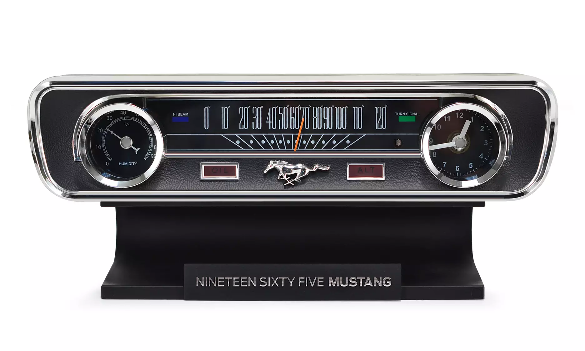 1965 Mustang Desktop Sound Clock and Thermometer - Second Medium