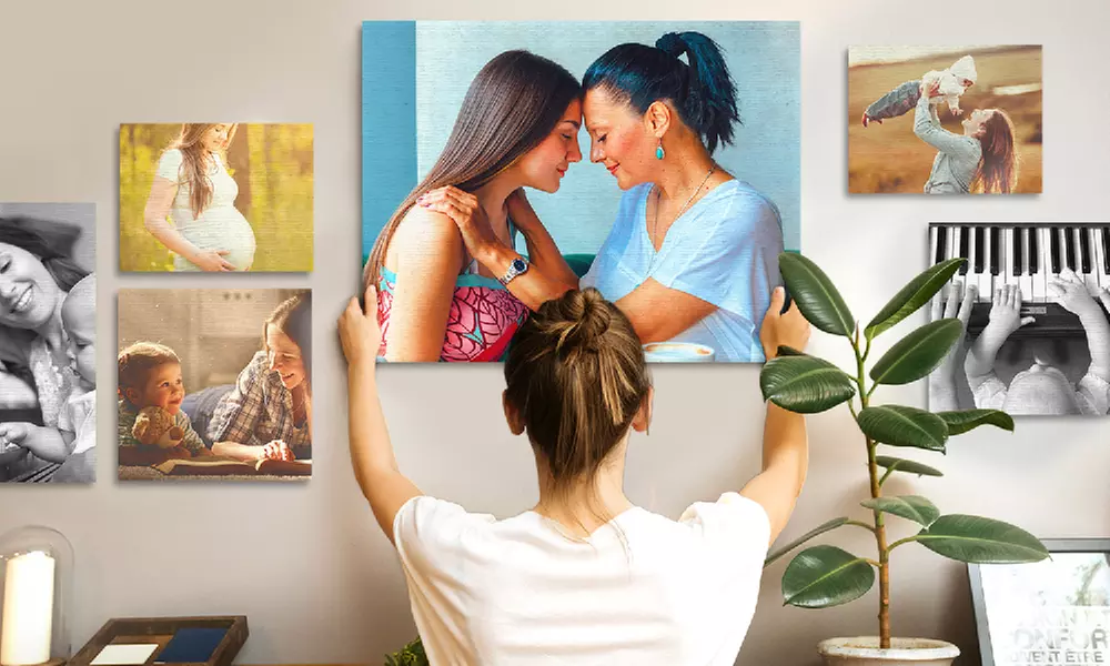 Une toile avec un collage photo personnalisé Printerpix