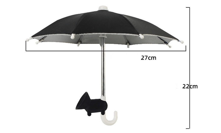 Image 9: Two-Piece Anti-Glare Sun Shade Phone Umbrella with Suction Cup Stand