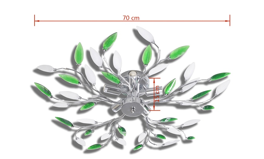 Image 25: Plafonnier feuille effet cristal