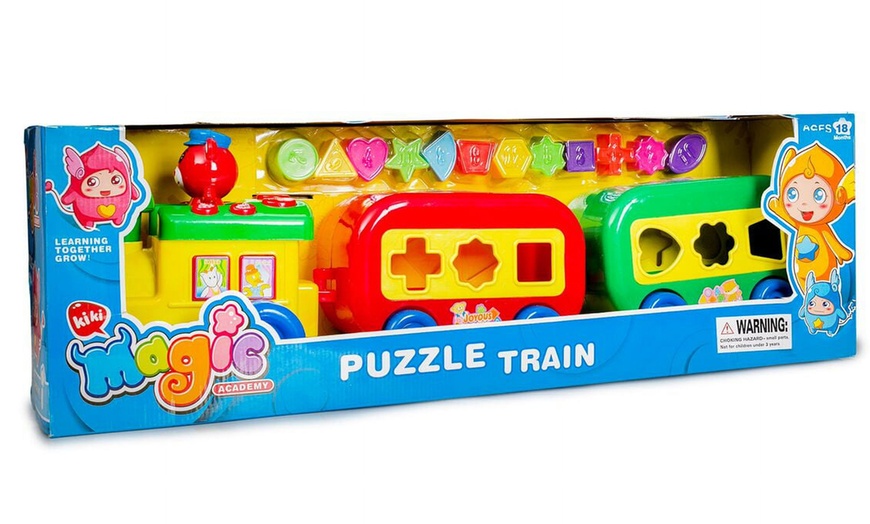 Image 7: Musical Puzzle Train Set - Educational Toy with Lights and Sounds