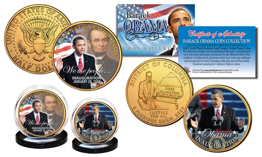 Barack Obama 2009 Inauguration Coin Collection (2-Piece) | Groupon