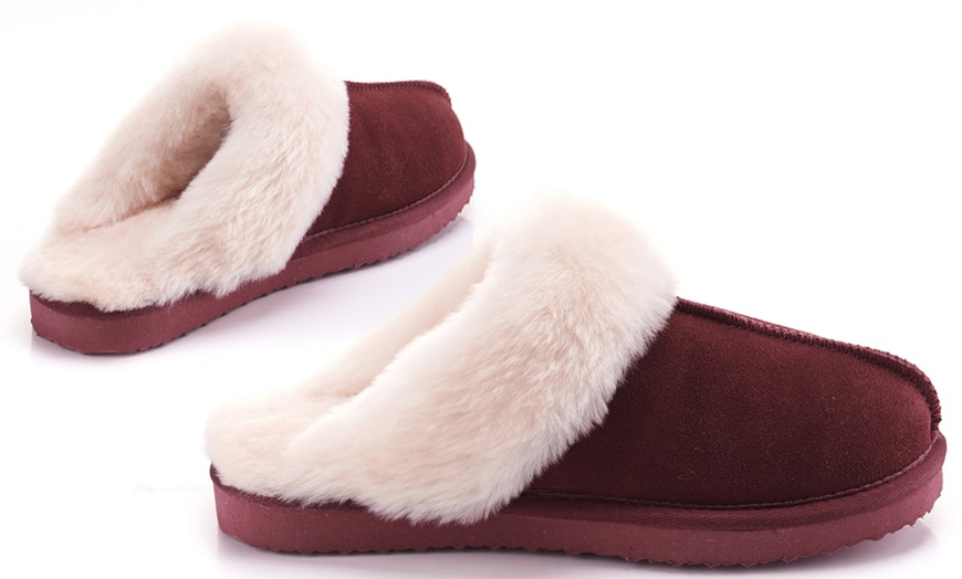 Image 21: Snow Paw Sheepskin Slippers