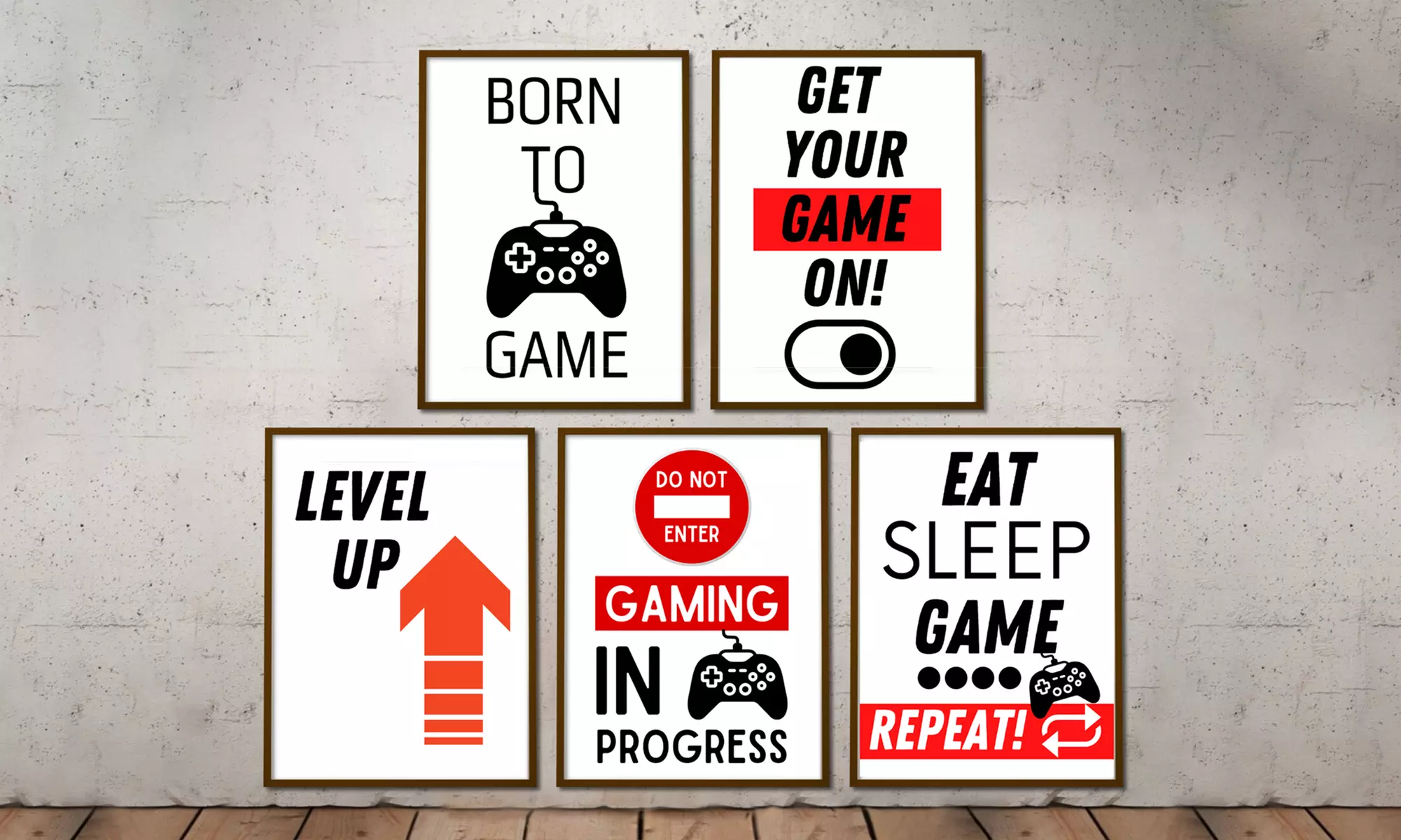 1 o 5 pósters gamers decorativos - Primary Image