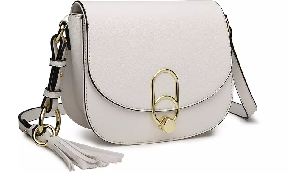 Women Fashion PU Leather Cross Body Saddle Bag